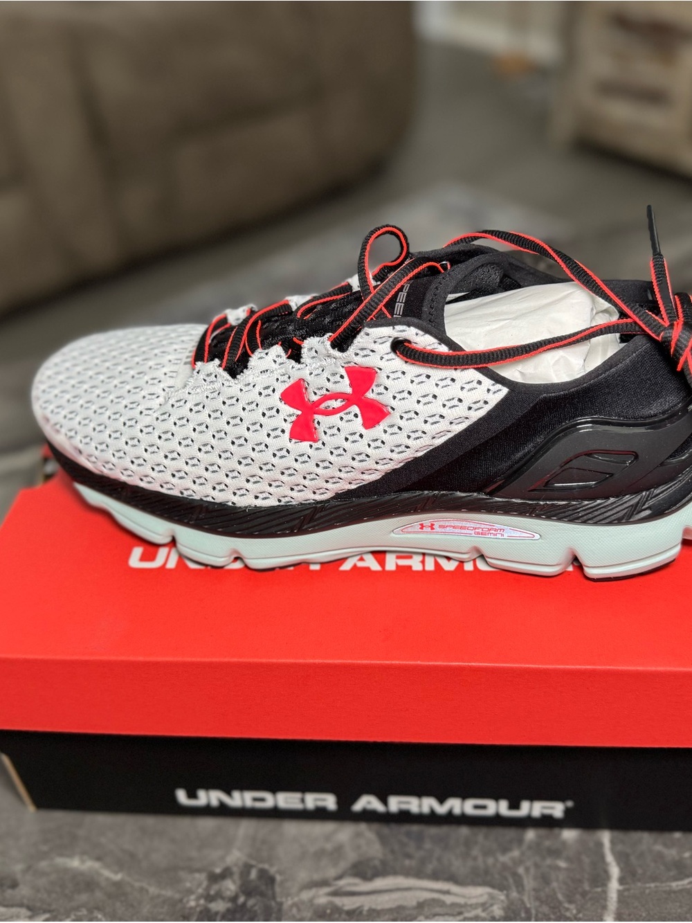 Under Armour White and Red Men's Performance Trainer